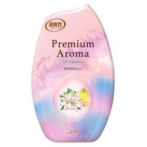 日本ST消臭力Premium Aroma植物精油配合室内香氛空气清新剂 400ml Lily&Jasmine