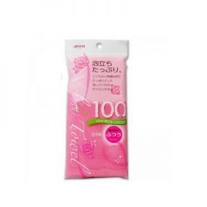 日本AISEN 沐浴长条搓澡巾成人洗澡毛巾 粉色女款 加长去角质拉背条双面
