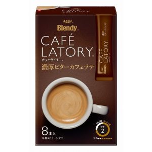 日本AGF BLENDY苦味咖啡拿铁 8条*10G