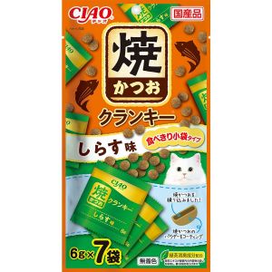 日本CIAO小袋型烧鲣鱼猫零食 6g x 7袋 白子鱼味