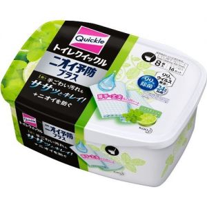 日本KAO花王quickle厕所用24h抗菌厚实清洁湿巾 8枚入 柑橘薄荷香
