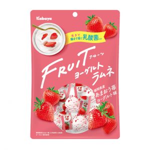 日本KABAYA 草莓酸奶味汽水硬糖 58G