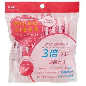 日本KAI褶皱超细纤维三倍吸水发带 一个入 小号