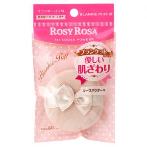 日本ROSY ROSA亲肤蝴蝶结散粉粉扑 一个入 附收纳袋 直径60mm