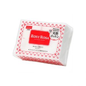 日本Rosy Rosa多用途超柔软纯棉化妆棉 72枚入 