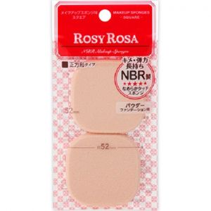 日本ROSY ROSA NBR制干湿两用化妆海棉粉扑 方形两枚入 