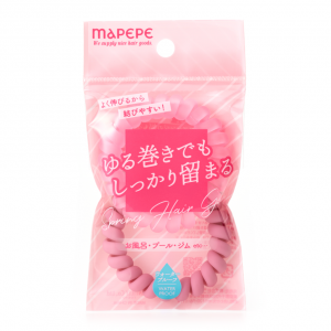 日本MAPEPE防水柔软不缠结发圈 两个入哑光型 粉色系