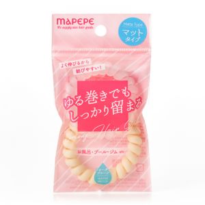 日本MAPEPE防水柔软不缠结发圈 两个入哑光型 米色系