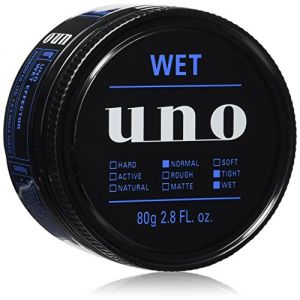 日本SHISEIDO资生堂UNO吾诺光泽服帖发蜡 80g 蓝色款