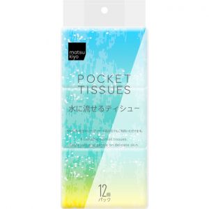 日本matsukiyo可冲式口袋纸巾 超柔软亲肤便携 12个入