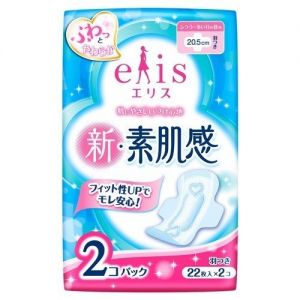 日本ELIS新素肌感护翼型卫生巾 20.5cm*22枚 2包