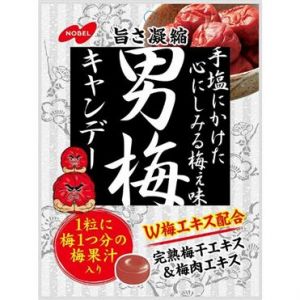 日本NOBEL诺贝尔 男梅汁梅子润喉水果糖 80g 新老包装随机发货