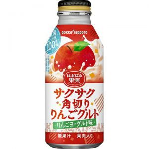 日本POKKA SAPPORO 爽脆苹果果粒酸奶乳酸菌饮料 380G