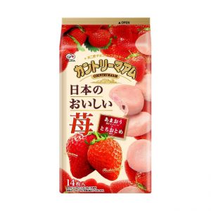 日本FUJIYA不二家 COUNTRY MAAM草莓饼干 14枚 147G