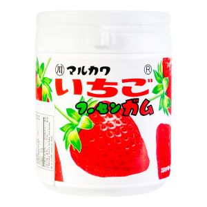 日本 丸川制菓 草莓味口香糖 瓶装 130g