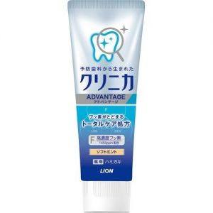 日本LION狮王CLINICA ADVANTAGE高浓度氟素配合酵素洁净牙膏 130g 柔软薄荷