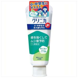 日本LION狮王CLINICA Jr.氟素配合强齿儿童预防蛀牙牙膏 60g 温和薄荷