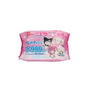日本LEC明星款99.9%纯水湿纸巾补充装 80抽*3包