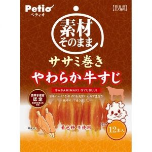 日本PETIO全犬种用鸡胸牛筋卷 12个