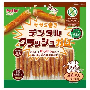 日本PETIO全犬种用间食用无谷物磨牙鸡胸肉卷 34个入