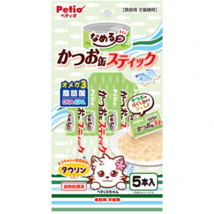 日本PETIO全猫种用间食用鲣鱼罐头条 5个入 