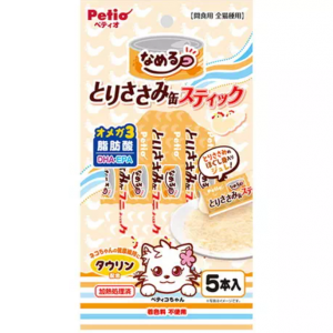 日本PETIO全猫种用间食用鸡胸罐头条 5个入 