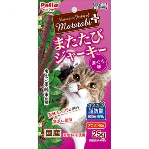 日本PETIO全猫种用间食牛磺酸配合木天蓼肉干 25g 金枪鱼味