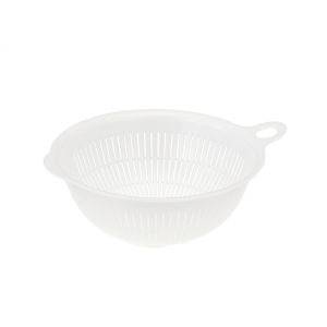 日本INOMATA厨房洗菜沥水盆 白色 26.2×22×9.8Hcm
