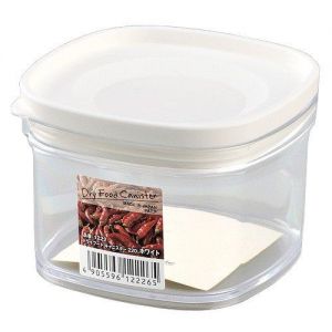 INOMATA PLASTIC DRY FOOD CANISTER WHITE