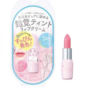 日本SANA莎娜 素肌纪念日 24小时裸妆润色唇膏 #01粉红色