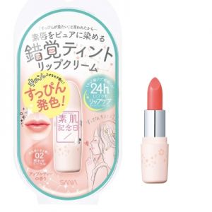 日本SANA莎娜 素肌纪念日 24小时裸妆润色唇膏 #02珊瑚橘