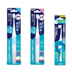 日本PRO SONIC紧凑薄型爽快感超级细毛音波震动电动牙刷 一支装 两色选 蓝色
