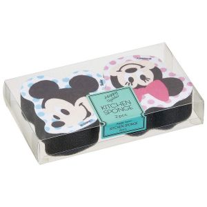 SKATER KITCHEN SPONGE 2P MICKEY MINNIE