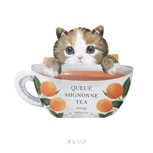 日本CHARLEY 可爱小猫茶包 橘子味 4包