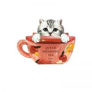 日本CHARLEY 可爱小猫茶包 苹果味蜂蜜茶 4包