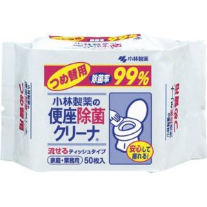 日本KOBAYASHI小林制药便携马桶圈除菌消毒厕所湿巾 50枚替换装