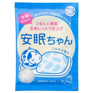 日本石泽研究所ANMIN-chan睡前全身美容泡澡剂 50g 牛奶香