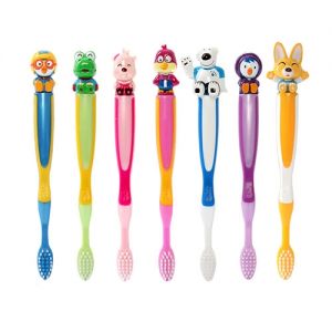 韩国pororo啵乐乐3岁以上儿童清洁软毛卡通牙刷 一支装 颜色随机
