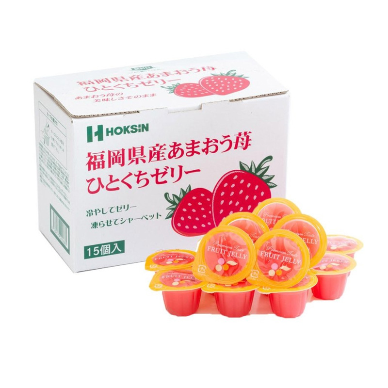 HOKUSHINFOODS FUKUOKA AMAOU STRAW BITE JELLY - TESOLIFE特搜商城
