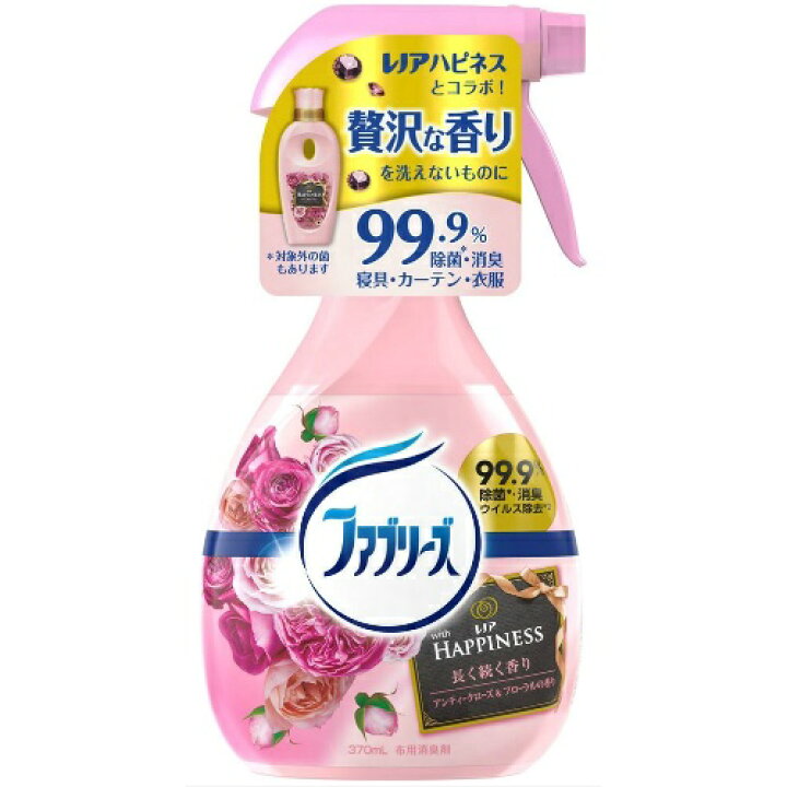 日本P&G febreze3D浸透双重除菌消臭布制品喷雾370ml 古董玫瑰